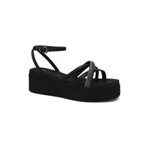 Sandália Feminina Plataforma Com Brilho Strass Original Ramarim Ref: 24-45204 Sandália Feminina Plataforma Com Brilho Strass Original Ramarim Ref: 24-45204