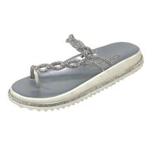 Sandalia Feminina Plataforma Conforto Brilho Strass Cacci Sandalia Feminina Plataforma Conforto Brilho Strass Cacci