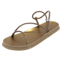 Sandalia Feminina Plataforma Conforto Brilho Strass CaCCI