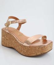 Sandália Feminina Plataforma Metalizada Vizzano-11230