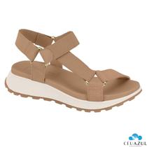 Sandalia Feminina Plataforma Moleca Tira Autocolante Conforto Macia Verão Sandalia Feminina Plataforma Moleca Tira Autocolante Conforto Macia Verão