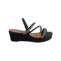 Sandália Feminina Plataforma Salto Anabela Com Brilho Metalizado Original Leve Confortável Lazer Dia a dia Trabalho Sandália Feminina Plataforma Salto Anabela Com Brilho Metalizado Original Leve Confortável Lazer Dia a dia Trabalho