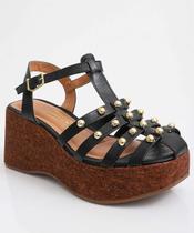 Sandália Feminina Plataforma Tiras Tachas Vizzano-11218 Sandália Feminina Plataforma Tiras Tachas Vizzano-11218