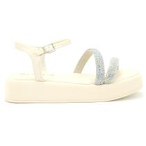 Sandalia Feminina Ramarim 2439202 Flatform Tratorada Strass