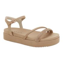 Sandalia Feminina Ramarim 2442102 Flatform Fivela Anabela Flat Casual