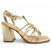 Sandalia feminina ramarim 2541204 lançamento salto bloco s0cial festa eventos