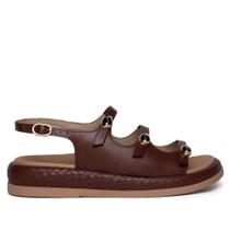 Sandália Feminina Ramarim Flatform Napa Marrom Escuro Sandália Feminina Ramarim Flatform Napa Marrom Escuro