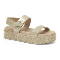 Sandália Feminina Ramarim Papete Flatform Dourado 24-43206