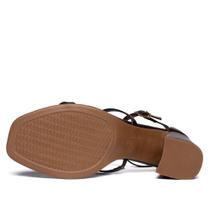 Sandália Feminina Ramarim Salto Bloco Napa Marrom