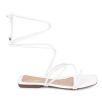 Sandália Feminina Rasteira Amarração Na Perna Confortável Dia A Dia Sandália Feminina Rasteira Amarração Na Perna Confortável Dia A Dia