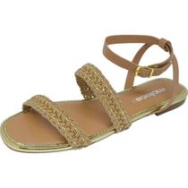 Sandália Feminina Rasteira Conforto Casual Moderna Moleca