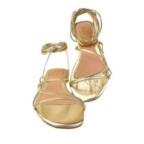 Sandália Feminina Rasteira de Amarrar Tiras Finas Casual Rasteirinha Amarração