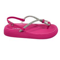 Sandália Feminina Rasteira Dedo Strass Moleca 5499.100