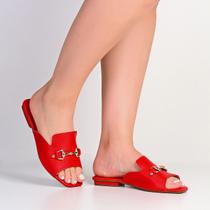 Sandalia Feminina Rasteira Elegancy com Detalhe Dourado Direto da Fabrica Qualidade - SGe Shoes