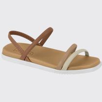 Sandália Feminina Rasteira Flat Plana Tiras Moleca 5502.101.27569 Sandália Feminina Rasteira Flat Plana Tiras Moleca 5502.101.27569
