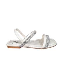 Sandália Feminina Rasteira Moleca Com Strass - 5462111