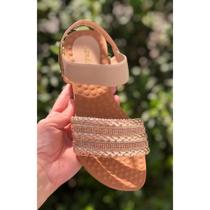 Sandália Feminina Rasteira Ortopédica Com Elástico Calce Fácil Sandália Feminina Rasteira Ortopédica Com Elástico Calce Fácil