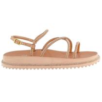 Sandália Feminina Rasteira Papete Tiras Strass Sandália Feminina Rasteira Papete Tiras Strass