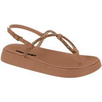 Sandália Feminina Rasteira Papete Tiras Stress Blrilho Moleca 5499.100.11085 Ouro Rosado N37 Sandália Feminina Rasteira Papete Tiras Stress Blrilho Moleca 5499.100.11085 Ouro Rosado N37