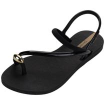 Sandália Feminina Rasteira Pedraria Chic Glam Ring Ipanema Sandália Feminina Rasteira Pedraria Chic Glam Ring Ipanema