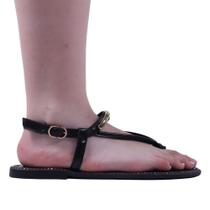 Sandália Feminina Rasteira Zariff 1618003252 Preto Sandália Feminina Rasteira Zariff 1618003252 Preto