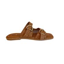 Sandália Feminina Rasteirinha Caramelo Pingo Dourado 76004 Sandália Feminina Rasteirinha Caramelo Pingo Dourado 76004