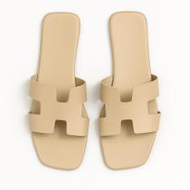 Sandália Feminina Rasteirinha Chinelo Rasteira Dia a Dia H Calce Fácil Confortável