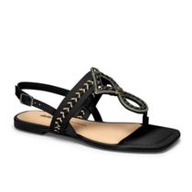Sandália Feminina Rasteirinha Dakota Pedraria Sandalias +NF