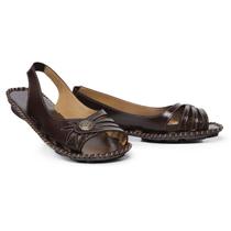 Sandalia Feminina Rasteirinha Linha Premium Couro Cor Pinhão Sandalia Feminina Rasteirinha Linha Premium Couro Cor Pinhão