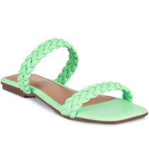 Sandália Feminina Rasteirinha Tiras Trançadas Moda A7.01 C Sandália Feminina Rasteirinha Tiras Trançadas Moda A7.01 C