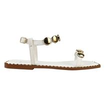 Sandália Feminina Rasterinha Baixa Bico Quadrado Detalhe Esferas Fivela Confortável Elegante Moda Sandália Feminina Rasterinha Baixa Bico Quadrado Detalhe Esferas Fivela Confortável Elegante Moda