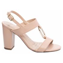 Sandália Feminina Rose Salto Grosso 8,5cm 8090C