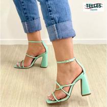 Sandália feminina salto alto calcanhar fechado Bebecê Sandália feminina salto alto calcanhar fechado Bebecê