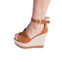 Sandália Feminina Salto Alto Confortável Anabela Com detalhes em Camurça Várias Cores Sandália Feminina Salto Alto Confortável Anabela Com detalhes em Camurça Várias Cores