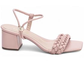 Sandália Feminina Salto Alto Cor Rosa com Fivela de Ajuste - Torricella Sandália Feminina Salto Alto Cor Rosa com Fivela de Ajuste - Torricella