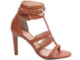 Sandalia Feminina Salto Alto Fino Fivela Enfeite Dourado 9.5cm Torricella Sandalia Feminina Salto Alto Fino Fivela Enfeite Dourado 9.5cm Torricella