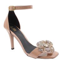 Sandália Feminina Salto Alto Fino Flor Strass Confortável Festa Elegante Casamento Noiva Luxo Modern Sandália Feminina Salto Alto Fino Flor Strass Confortável Festa Elegante Casamento Noiva Luxo Modern