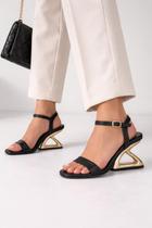 Sandália Feminina Salto Alto Geometrico Nayre Modas REF 951.6212A