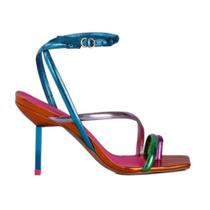 Sandália Feminina Salto Alto Lâmina Luiza Barcelos Multicor