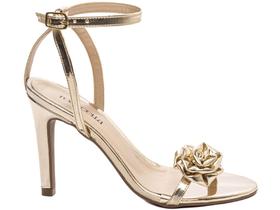 Sandália Feminina Salto Alto Metalizado Speechio Ouro Light Amarelo Torricella Sandália Feminina Salto Alto Metalizado Speechio Ouro Light Amarelo Torricella
