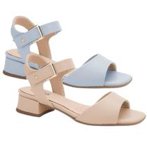 Sandália Feminina Salto Baixo Calce Confortável Tiras Elásticas Softli 10045.10252 - 38
