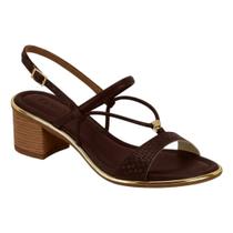 Sandália Feminina Salto Baixo Grosso Beira Rio 8379263 Cor:ChocolateTamanho:35