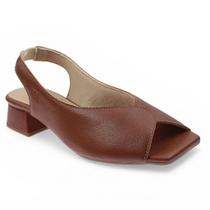 Sandália Feminina Salto Baixo Kati Terracota Cultha - Sandália Feminina Salto Baixo Kati Terracota Cultha -