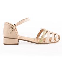 Sandalia Anabela Mississipi Trancado Q2173 Bege em Promoção