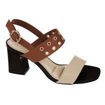 Sandália Feminina Salto Bloco Bebece ideal para trabalho, festa, igreja T6079022