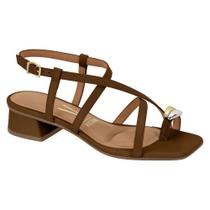 Sandália Feminina Salto Bloco Capuccino Vizzano 6454.123 Sandália Feminina Salto Bloco Capuccino Vizzano 6454.123