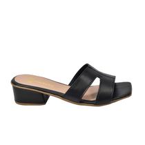 Sandália Feminina Salto Bloco Casual Tamanco Lançamento Verão 19898