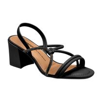 Sandália Feminina Salto Bloco com Strass Dakota Preto / Cristal 38 Sandália Feminina Salto Bloco com Strass Dakota Preto / Cristal 38
