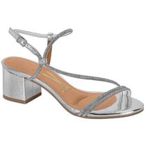 Sandália Feminina Salto Bloco com Strass Vizzano - 62911175