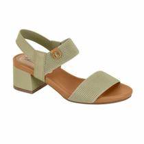 Sandália Feminina Salto Bloco Elástico Canelado - Verde - Modare Ultraconforto Verde Claro Sandália Feminina Salto Bloco Elástico Canelado - Verde - Modare Ultraconforto Verde Claro